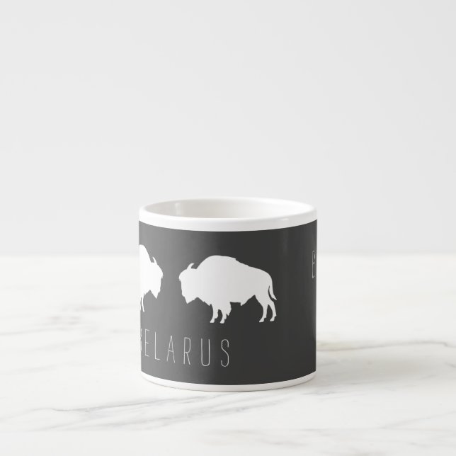 Belarus Belarusian Bison Зубр Беларусь Minimalism Espresso Cup (Front)