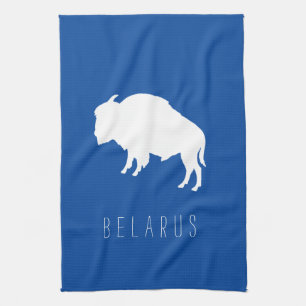 Belarus Belarusian Bison Зубр Беларусь Minimalism Kitchen Towel