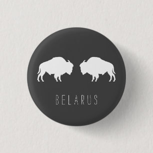 Belarus Belarusian Bison Зубр Беларусь Travel 1 Inch Round Button