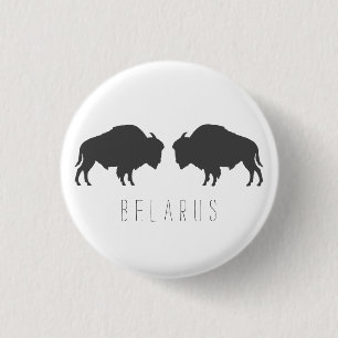 Belarus Belarusian Bison Зубр Беларусь Travel 1 Inch Round Button