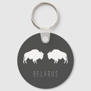 Belarus Belarusian Bison Зубр Беларусь Travel Keychain