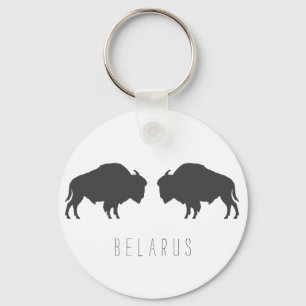 Belarus Belarusian Bison Зубр Беларусь Travel Keychain