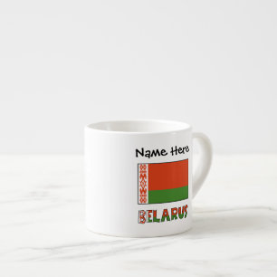 Belarus Belarusian Flag Personalized Espresso Cup