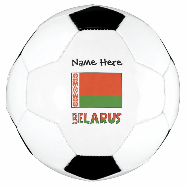 Belarus Belarusian Flag Personalized  Soccer Ball (Front)