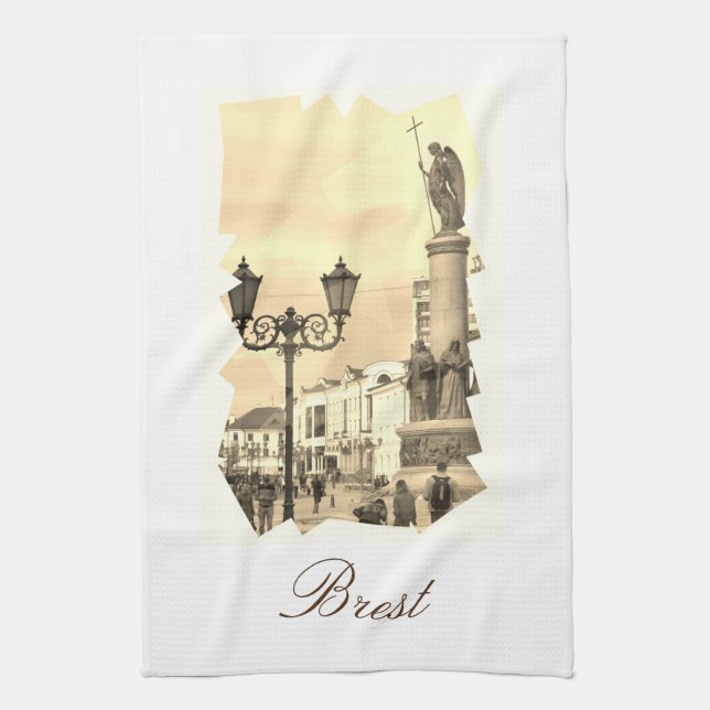Belarus Brest City Architecture Street View Kitchen Towel (Vertical)