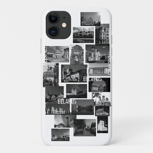 Belarus Cities Architecture Collage iPhone 11 Case (Back)