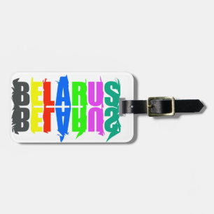 Belarus Colourful Happy Letters Luggage Tag