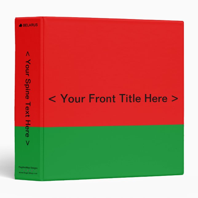 Belarus Flag Binder (Front/Spine)