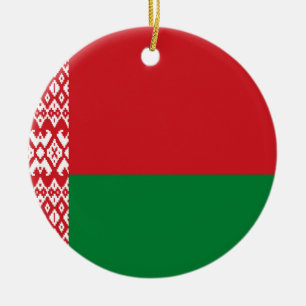 Belarus flag ceramic ornament