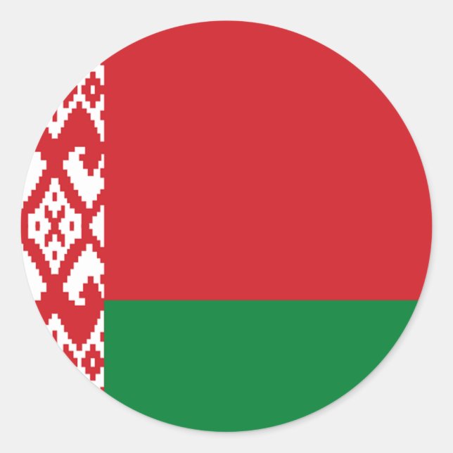 Belarus Flag Classic Round Sticker (Front)