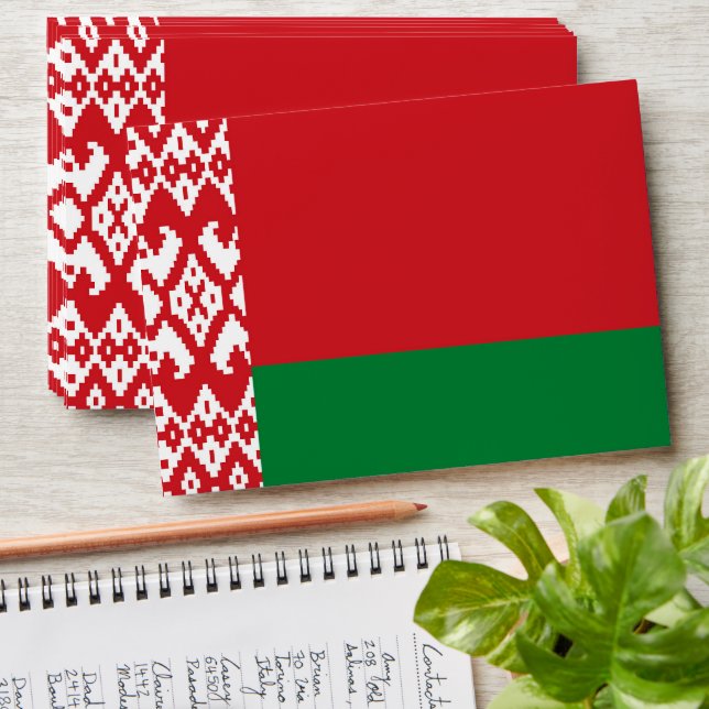 Belarus flag envelope (Stacked)