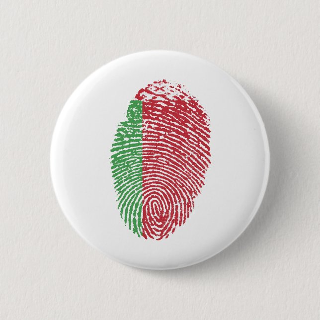 Belarus Flag Fingerprint Country Pride 2 Inch Round Button (Front)