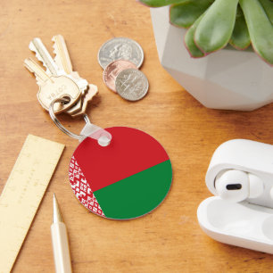 Belarus flag keychain