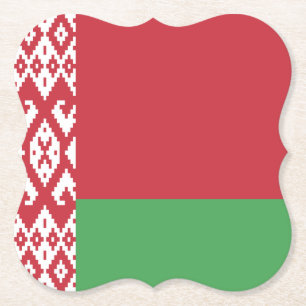 Belarus Flag Paper Coaster