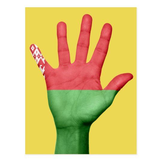 Belarus flag postcard