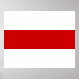 Belarus Flag (Red and White) Poster