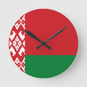 Belarus Flag Round Clock