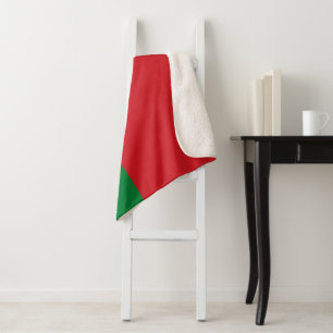 Belarus flag sherpa blanket