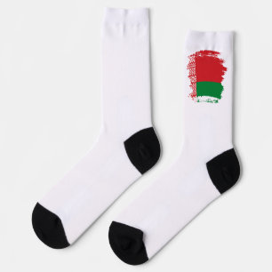 Belarus flag socks