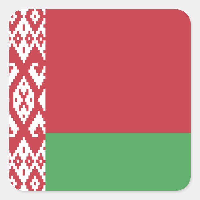 Belarus Flag Square Sticker (Front)