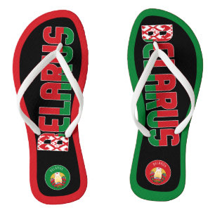 Belarus Flag Superb Patriotic Flip Flops