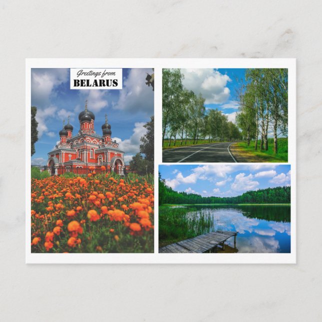 Belarus Greetings Nature Architecture Postcard (Front)