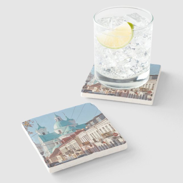 Belarus Hrodna Grodno Cityscape Architecture Stone Coaster (Side)