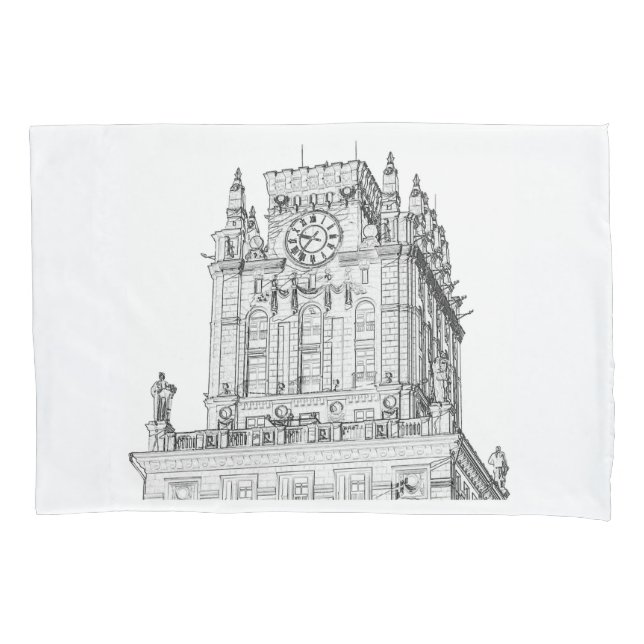 Belarus I Love Minsk City Gates Architecture Pillowcase (Front)