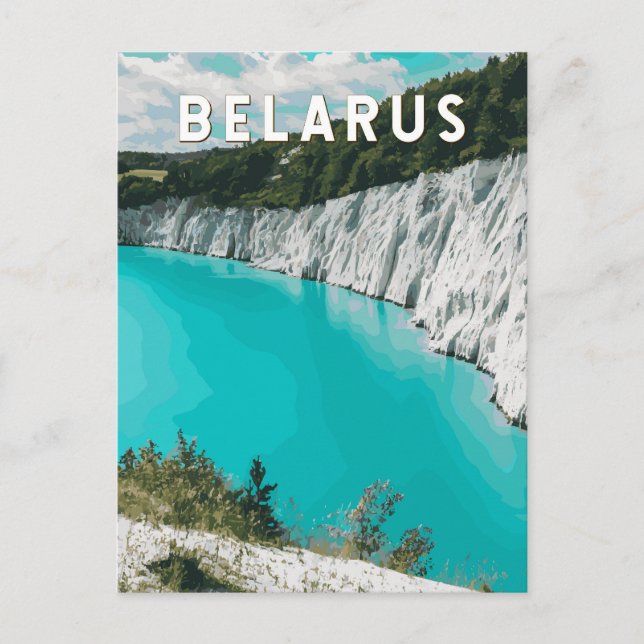 Belarus Illustration Travel Art Vintage Postcard (Front)