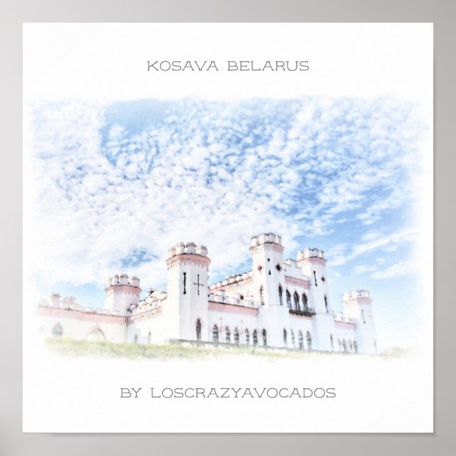 Belarus Kosava Castle Architecture Nature Poster (Front)
