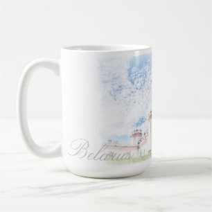 Belarus Kosava Castle Architecture Painting Mug