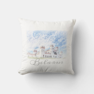 Belarus Kosava Castle Architecture Throw Pillow