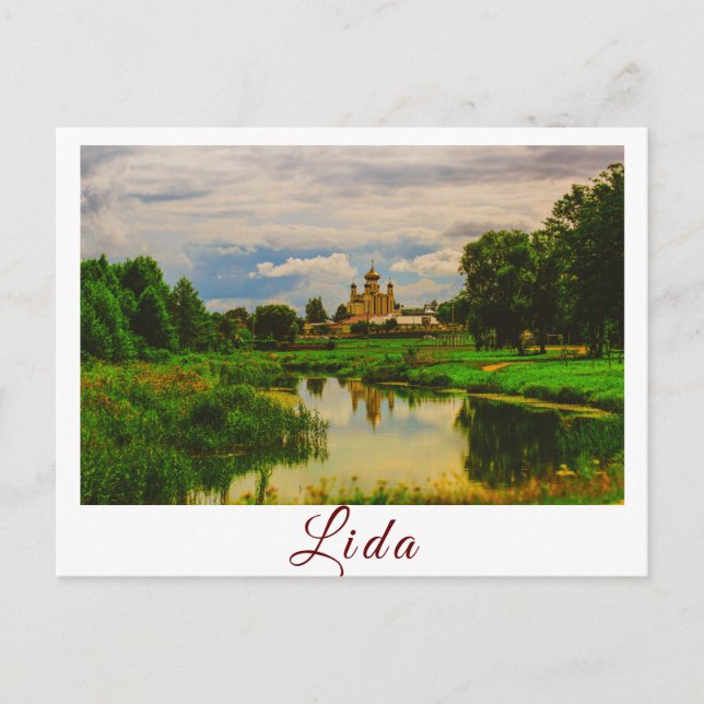 Belarus Lida Cityscape City Street Architecture Postcard (Front)