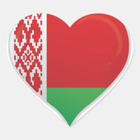 Belarus love flag pride heart sticker