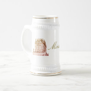Belarus Minsk Architecture Wall Clock Beer Stein