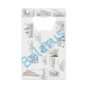 Belarus Minsk Brest Architecture Bottle Opener Credit Card Bottle Opener