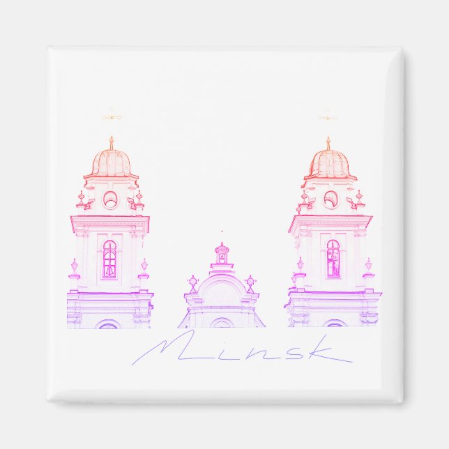 Belarus Minsk City Architecture Magnet (Front)
