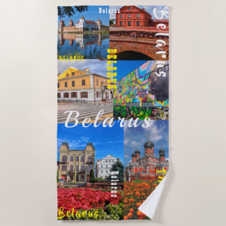 Belarus Minsk Grodno Pinsk Borisov Architecture Beach Towel