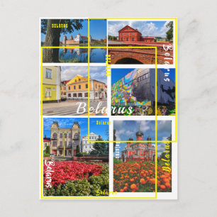 Belarus Minsk Grodno Pinsk Borisov Architecture Postcard