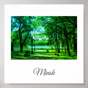 Belarus Minsk Park Life Cityscape Poster