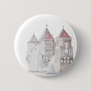 Belarus Mir Castle Architecture 2 Inch Round Button