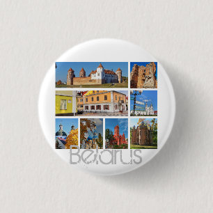 Belarus Mir Castle Architecture Button Pin