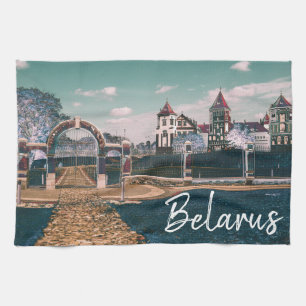 Belarus Mir Castle Architecture Landscape Kitchen Towel