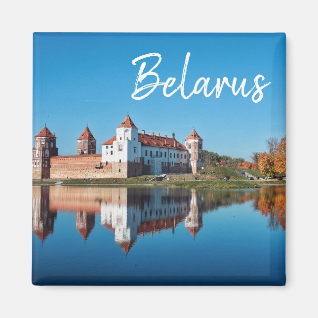 Belarus Mir Castle Architecture Landscape Magnet (Front)