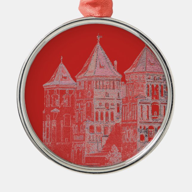 Belarus Mir Castle Architecture Metal Ornament (Front)