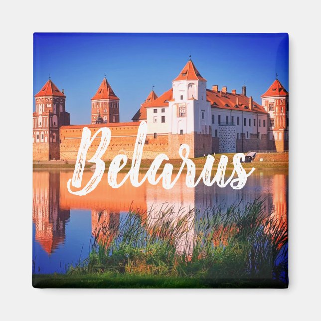 Belarus Mir Castle Architecture Nature Magnet (Front)