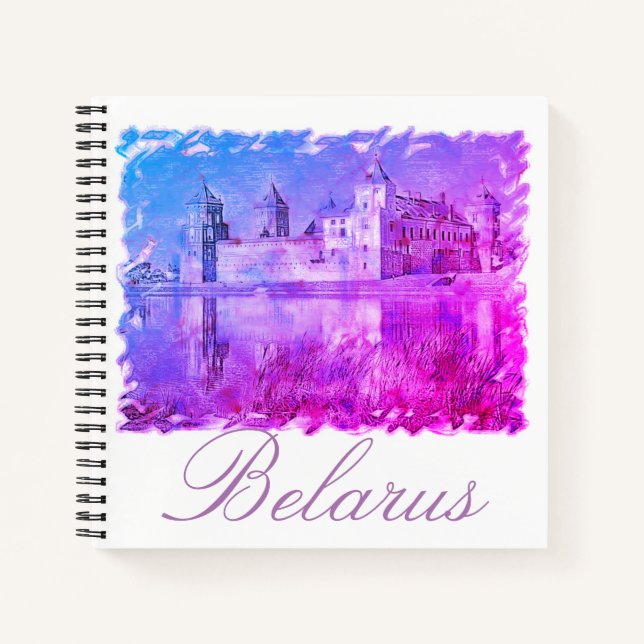 Belarus Mir Castle Architecture Nature Notebook (Front)