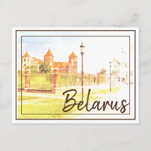 Belarus Mir Castle Architecture Nature Postcard