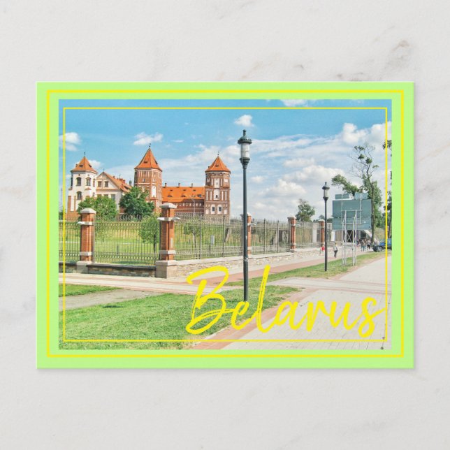 Belarus Mir Castle Architecture Nature Postcard (Front)
