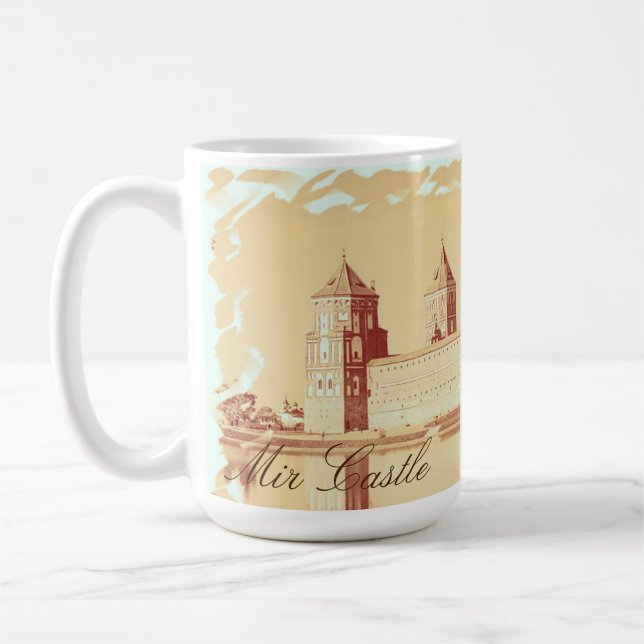 Belarus Mir Castle Architecture Painting Mug (Left)